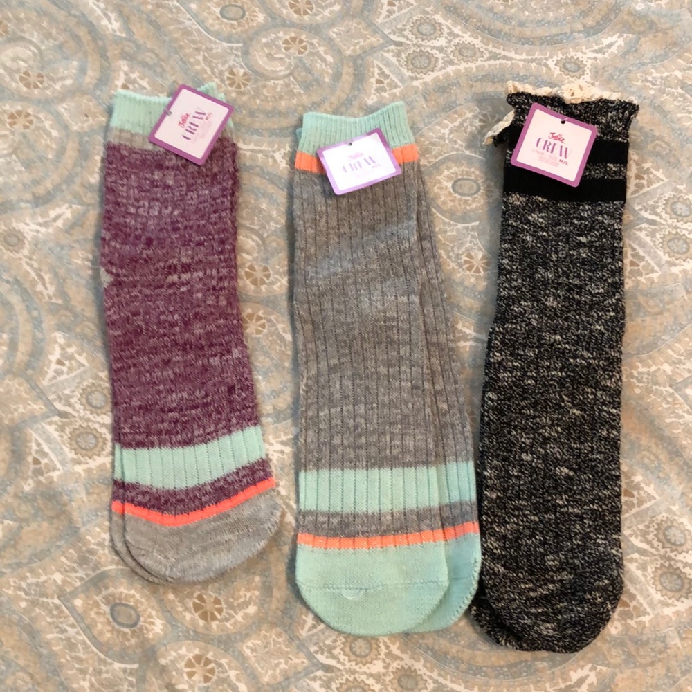 Justice crew socks - bundle of 3 pairs! NWT